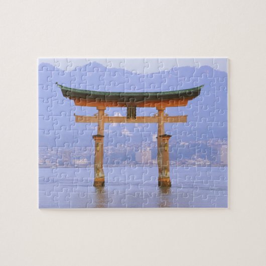 アジア、日本、広島。宮島。鳥居 ジグソーパズル (横)