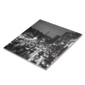 アジア、日本、東京。夕べ原宿駅 タイル (側面)