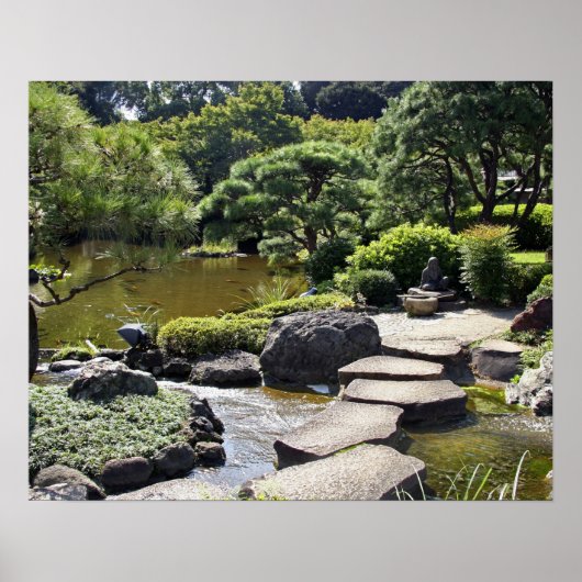 アジア、日本、東京。日本の庭園 ポスター (正面)