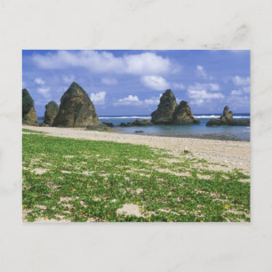 アジア、日本、沖縄、山原海岸線、海 ポストカード