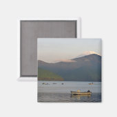 アジア、日本、箱根。早朝の山景色 マグネット (正面/裏面)