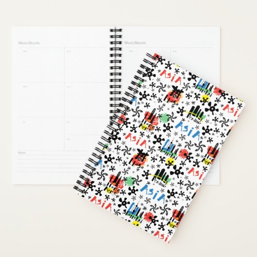 アジア |記号パターン プランナー手帳 (ディスプレー)
