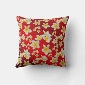 アジア，黄，白，開花，明るい，金ゴールド,フローラ クッション (裏面)