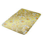 アジア,黄,白,開花,明るい,金ゴールド,フローラ バスマット (アングル)