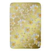 アジア,黄,白,開花,明るい,金ゴールド,フローラ バスマット (正面縦)