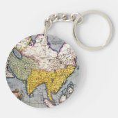 アジア| 1580年のヴィンテージの地図 キーホルダー (裏面)