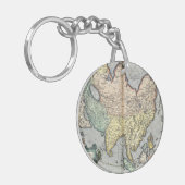アジア| 1592年のヴィンテージの地図 キーホルダー (正面左)