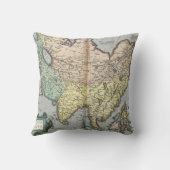 アジア| 1592年のヴィンテージの地図 クッション (裏面)