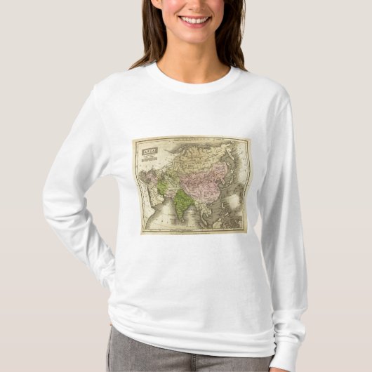 アジアOlneyの地図 Tシャツ (正面)