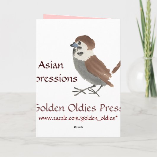 アジインスパイアアのヴィンテージカード – さくらんぼの花 カード (裏面)