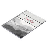 アジインスパイアアンのモノクロ絵画風景区 ノートブック (左側)