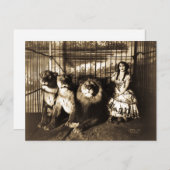 アジェとライオンズ1899年ヴィンテージサーカス ポストカード (正面/裏面)