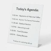 アジェンダの概要 台座サイン (正面)