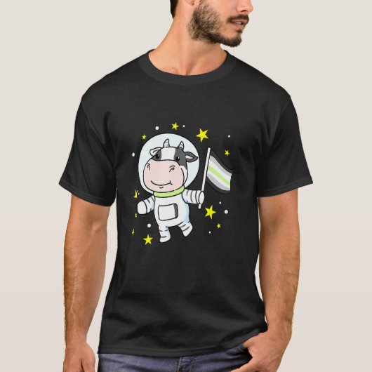 アジェンダーカウ・イン・スペース アジェンダー プライド Tシャツ (正面)