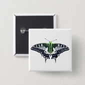 アジェンダー国旗アゲハチョウ蝶 缶バッジ (正面&裏面)