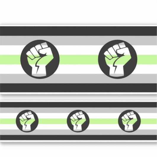 アジェンダー抗議旗 シール (正面)