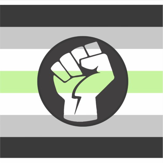 アジェンダー抗議旗 シール (正面)