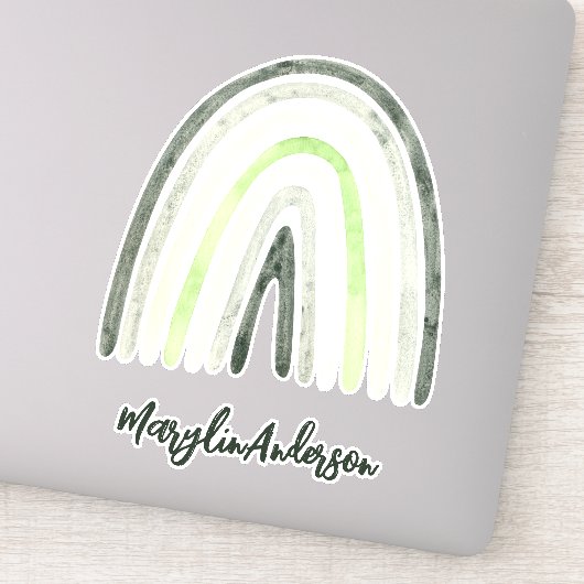 アジェンダー水彩虹LGBTQカスタムモノグラム シール (詳細)
