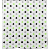 アジェンダー水玉模様シャワーカーテン シャワーカーテン (正面)