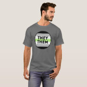 アジェンダー They/Them プライド Tシャツ (正面フル)