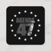 アジェンダ47愛国的トランプ再選挙キャンペーンDes スクエア名刺 (正面)
