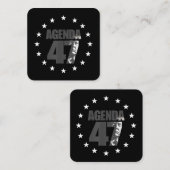 アジェンダ47愛国的トランプ再選挙キャンペーンDes スクエア名刺 (正面/裏面)