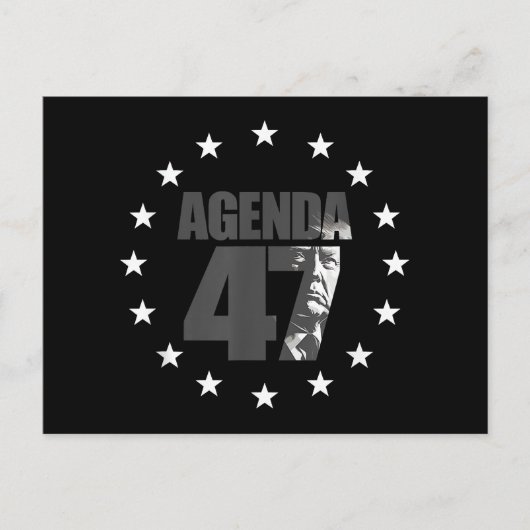 アジェンダ47愛国的トランプ再選挙キャンペーンDes ポストカード (正面)
