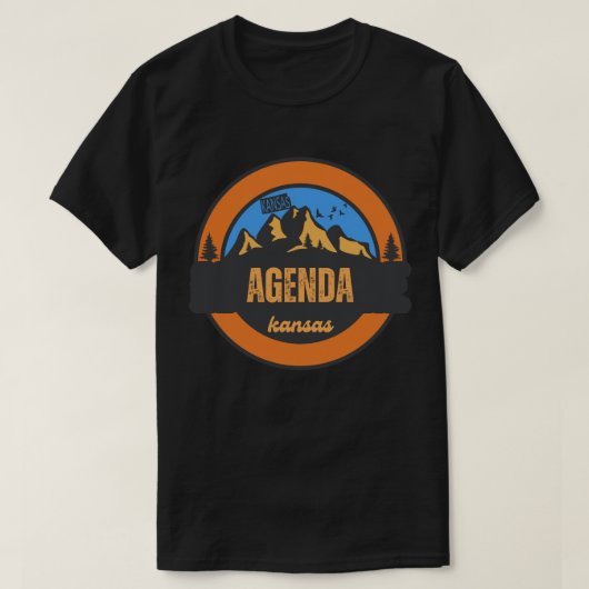 アジェンダ、カンザス州 Tシャツ (デザイン正面)