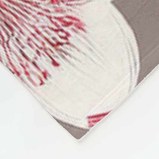 アジエレガントアさくらんぼブロッサムオリエンタル フリースブランケット (角)