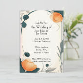 アジエレガントアアールヌーボー結婚式招待状 招待状 (スタンド正面)