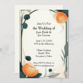 アジエレガントアアールヌーボー結婚式招待状 招待状 (正面/裏面)