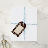 アジエレガントアグディオリ花フローラ茶色 ギフトタグ (より糸付き)