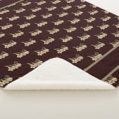 アジエレガントアグディオリ花フローラ茶色 シェルパブランケット (3/4)