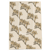 アジエレガントアグディオリ花フローラ茶色 ミディアムペーパーバッグ (裏面)