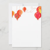 アジエレガントアランタンのリハ結婚ーサルディナー 招待状 (裏面)