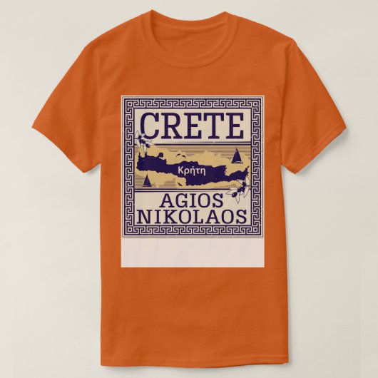 アジオスニコラオクレタギリシャ Tシャツ (デザイン正面)