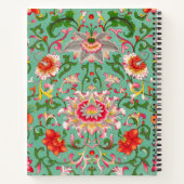 アジカラフルアエレガントフローラの尖形 ノートブック (裏面)