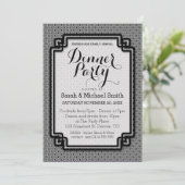 アジカS1ブラック+ホワイトディナーパーティの招待状 招待状 (スタンド正面)