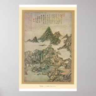アジクラシックア美術10世紀中国のの田舎 ポスター