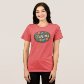 アジサイおばあちゃん トライブレンドTシャツ (正面全面)