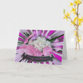 アジサイおめでとうカード カード (黄色い花)