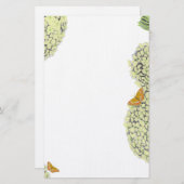 アジサイおよび蝶 便箋 (正面/裏面)