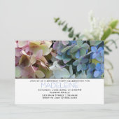 アジサイかわいらしズフローラ誕生日パーティーの招待 招待状 (スタンド正面)