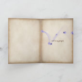 アジサイとクイーン・アンのレース花瓶の花束 カード (内部)