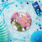 アジサイとクリスタル ペーパープレート (パーティー)