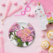 アジサイとクリスタル ペーパープレート (パーティー)