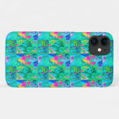 アジサイとブルーのガーデンキルトペインティング Case-Mate iPhoneケース (裏面(横))