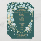 アジサイとムーンライト結婚式招待状 招待状 (正面/裏面)