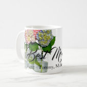 アジサイとメイスン最高のジャーの母親 コーヒーマグカップ (正面左)