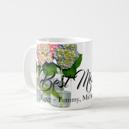 アジサイとメイスン最高のジャーの母親 コーヒーマグカップ